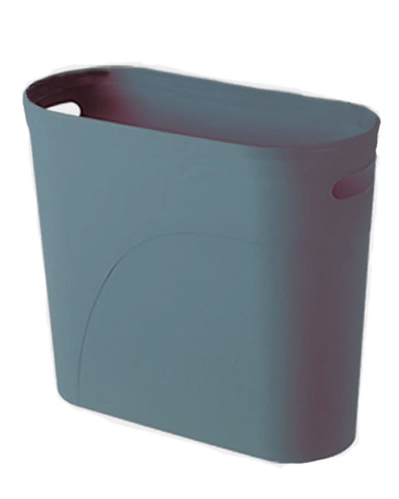 YAZEES Bathroom Small Trash Can, 3 Gallon Slim Plastic, Blue - Image 1